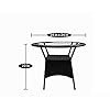 IIOF Garden Patio 4 Seating Chair with 1 glass Table Set Balcony Outdoor Furniture (Black). - Image 6