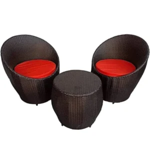 Introducing the IIOF Two-Seater Apple Chair Set with Red Cushion