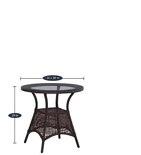 IIOF D-8 Patio |Indoor| Outdoor| Living Room | Balcony | Garden |(4 Chair + 1 Table)|Furniture Set |Coffee Chair Set |Powder Coated| (Brown) - Image 3
