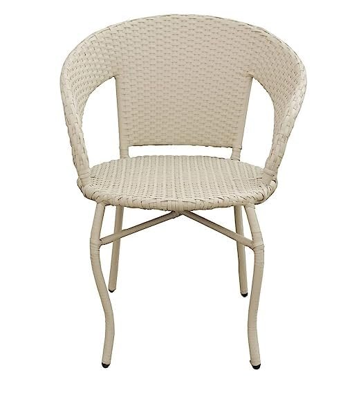 IIOF Garden Patio 2 Seating Chair with 1 glass Table Set Balcony Outdoor Furniture (White). - Image 5
