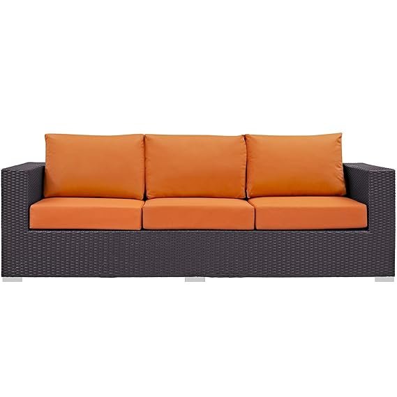 IIOF Patio Outdoor Sofa 3 Seater, Patio Outdoor Sofa Set for Garden, Terrace | Rattan & Wicker Sofa Set | Single Outdoor Sofa 3 Seater | Patio Furniture. - Image 3