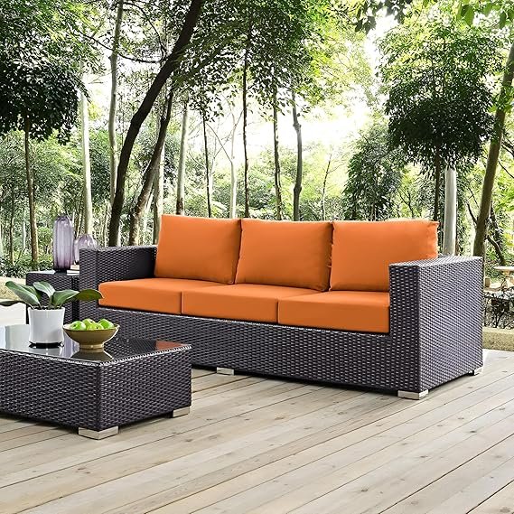 IIOF Patio Outdoor Sofa 3 Seater, Patio Outdoor Sofa Set for Garden, Terrace | Rattan & Wicker Sofa Set | Single Outdoor Sofa 3 Seater | Patio Furniture. - Image 6