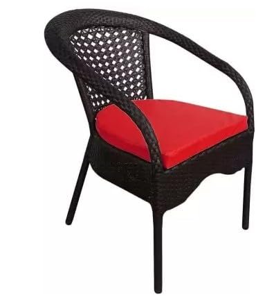 IIOF D-8 indoor/outdoor patio Coffee Chair Set (2 Chair + 1 Table) |Powder Coated| (Black). - Image 3