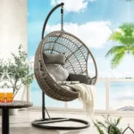 Premium Netted Rope Swing Chair for Balcony & Indoor (Elegant Grey)