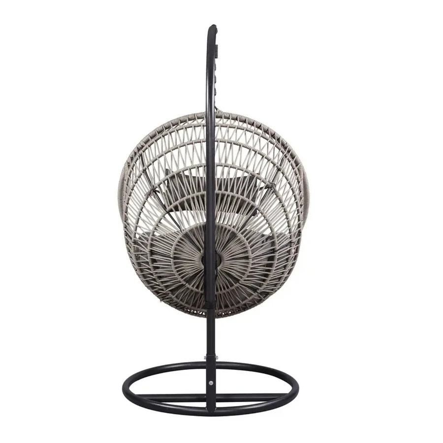 Premium Netted Rope Swing Chair for Balcony & Indoor (Elegant Grey) - Image 3