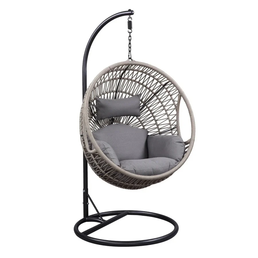 Premium Netted Rope Swing Chair for Balcony & Indoor (Elegant Grey) - Image 2