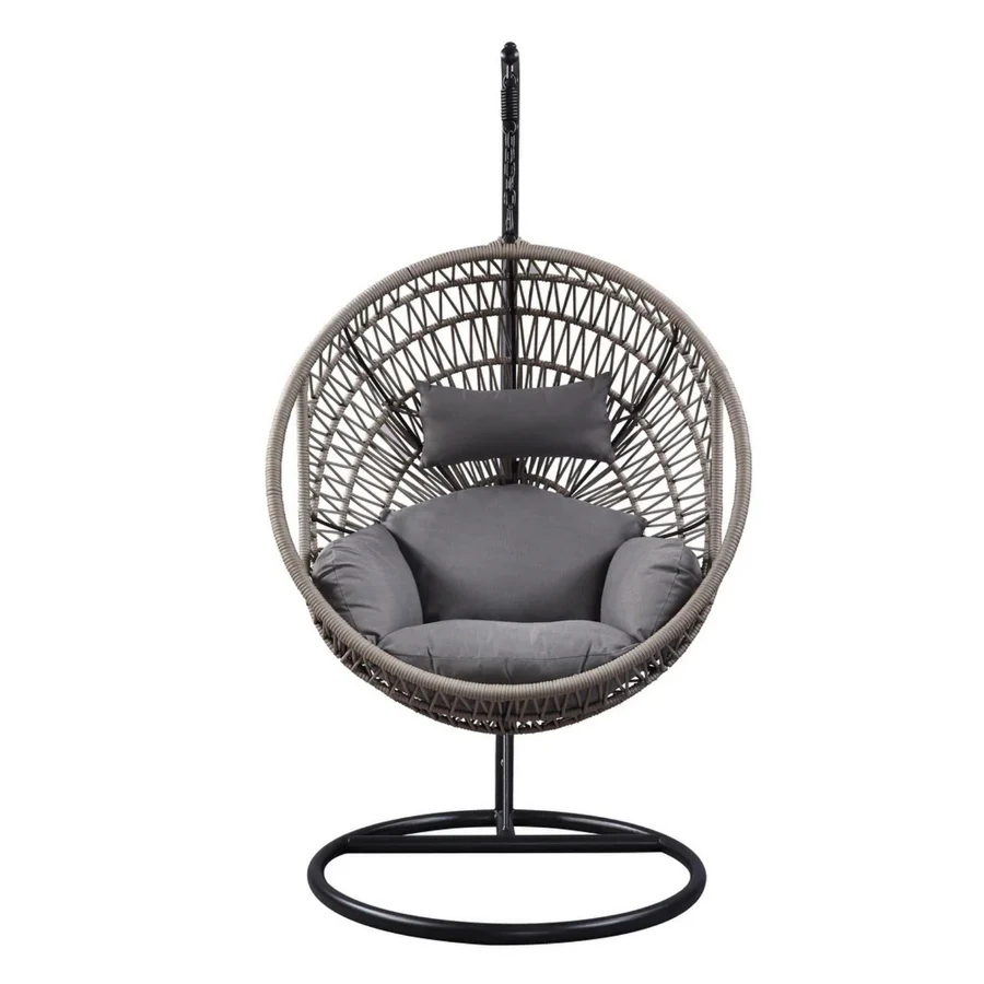 Premium Netted Rope Swing Chair for Balcony & Indoor (Elegant Grey) - Image 7